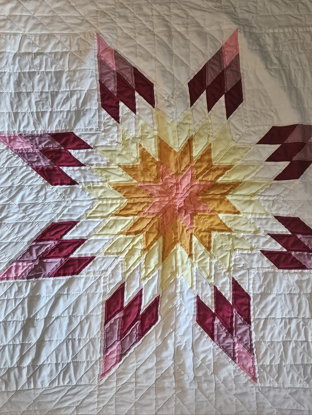 Vintage Handmade Star Quilt